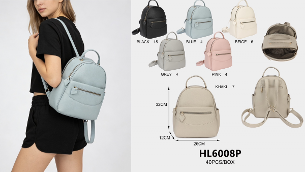 Plecak damskie Roz Standard Mix Kolor Paszka 6 szt